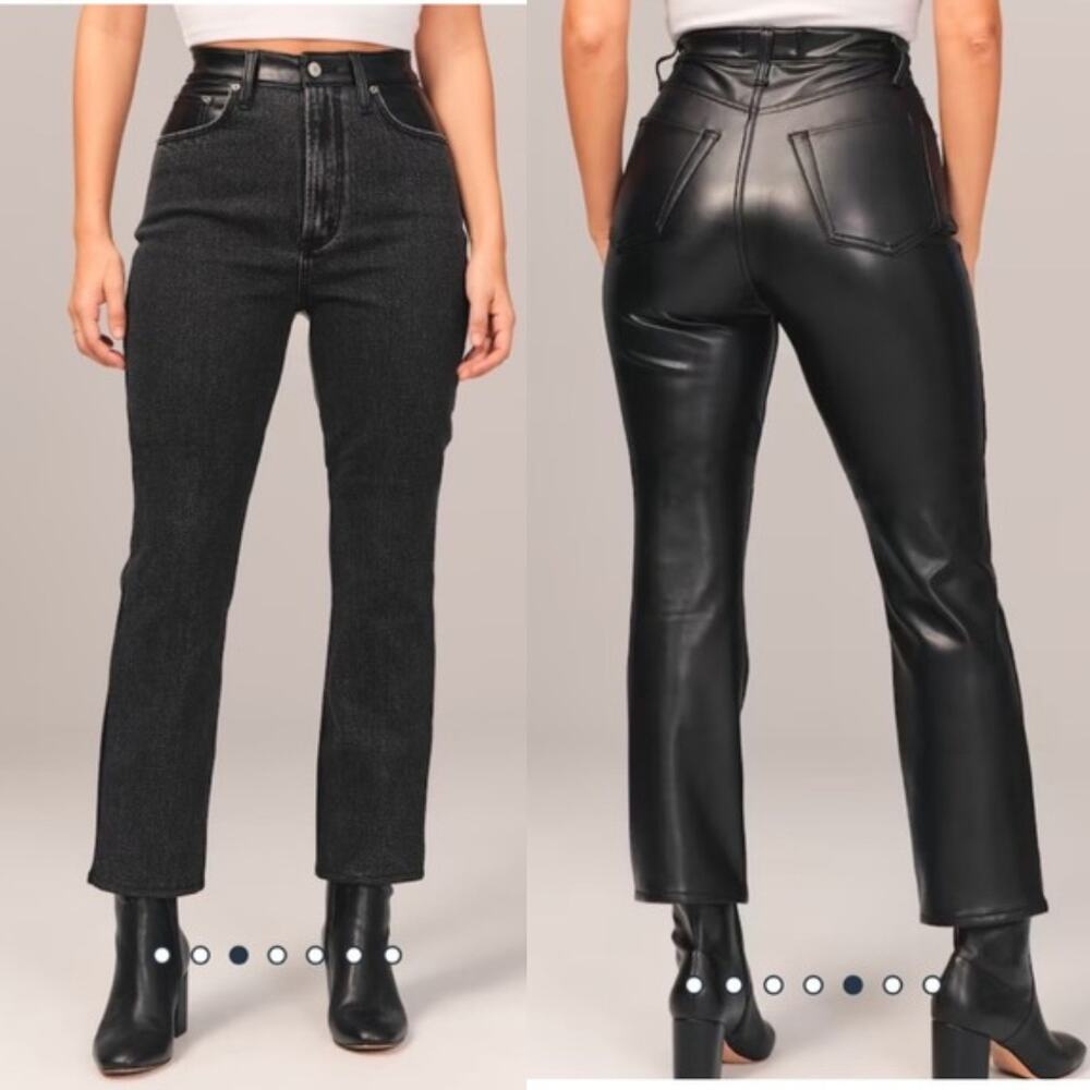 NWT ABERCROMBIE & FITCH The Ankle Straight Ultra High Rise Pants 35 20R
